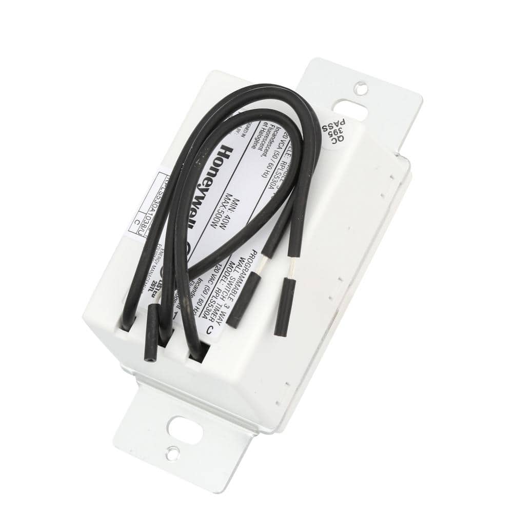 White Digital Programmable Light Switch Timer with LCD Display