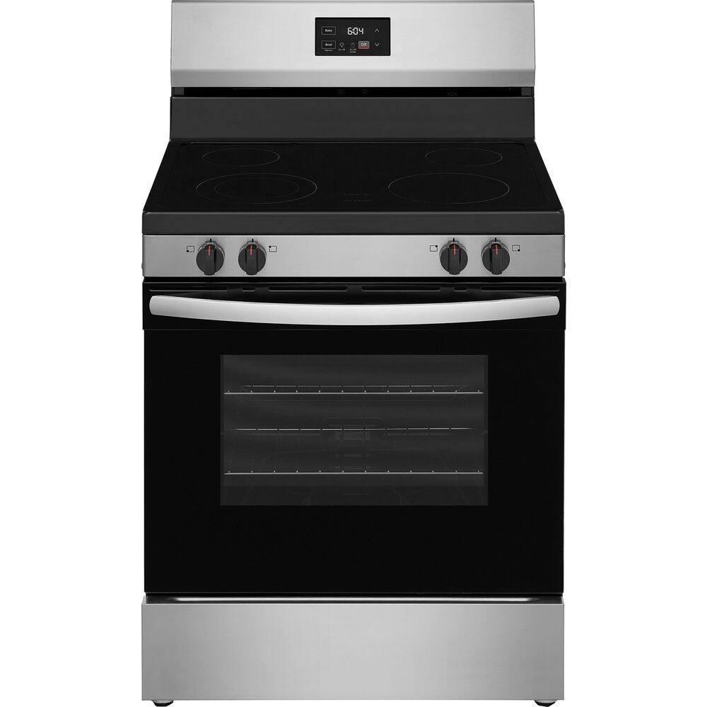 30in 4 Burner Elements Rear Control Free-Standing Electric Range in Stainless Steel with 2-in-1 Dual Expandable Element price history on PriceWatchPro