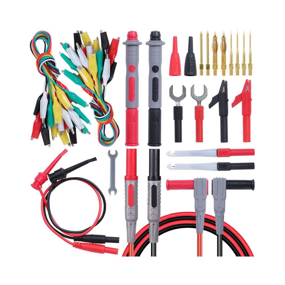 45-Piece Professional Multimeter Test Leads Kit Gold-Plated Probes Alligator Clips CAT. II 1000-Volt Set price history on PriceWatchPro