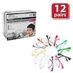 Kids Protective Safety Glasses, Clear Lens - Color Temple, Child Size (Box of 12) - Variety Pack