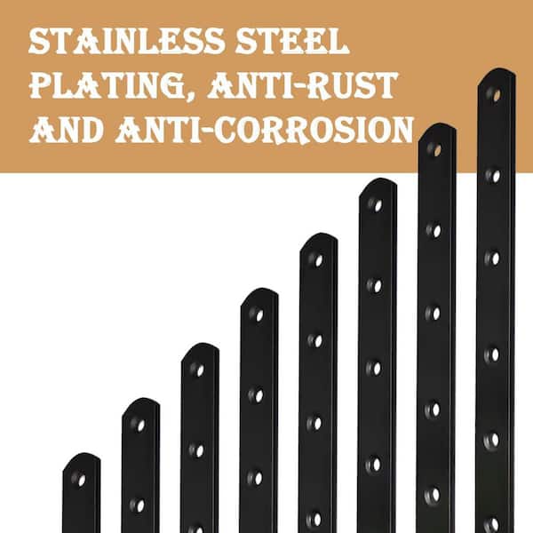 10 Pack Flat Mending Plate 200 Stainless Steel Straight Steel Brace, 5½ - View #3