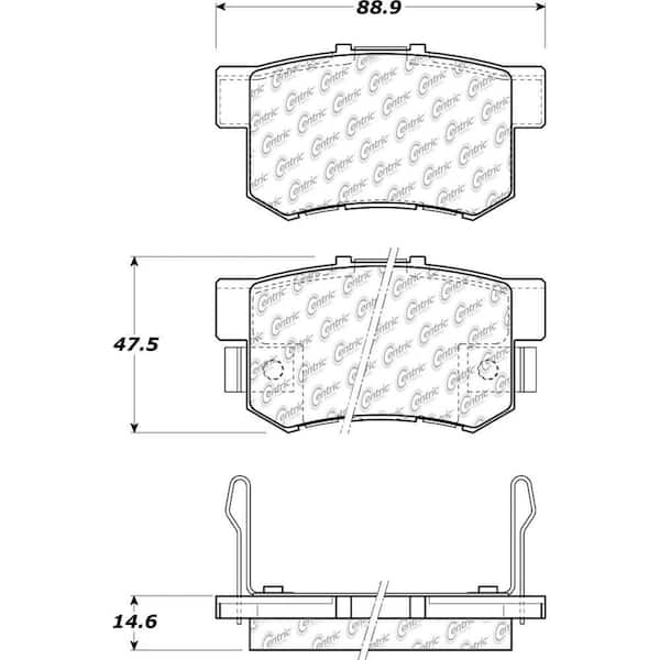 Centric Parts Disc Brake Pad Set 1999-2004 Acura RL