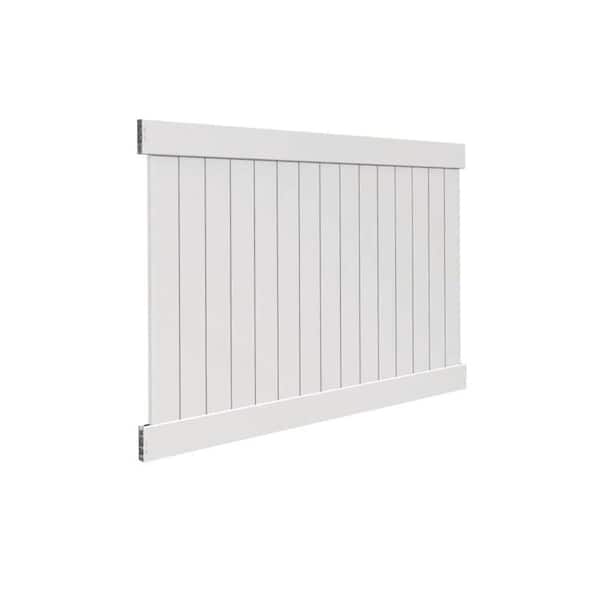 Tunearary 6 ft. H x 6 ft. W Privacy Fence Panels White Vinyl Full set of 2-Piece, Garden, Patio, Backyard