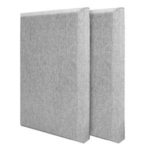 1 in. x 24 in. x 48 in.Grey Fabric Sound Absorbing Acoustic Panels for Office,Studio, Home Theatre, Wall (2-Pack)