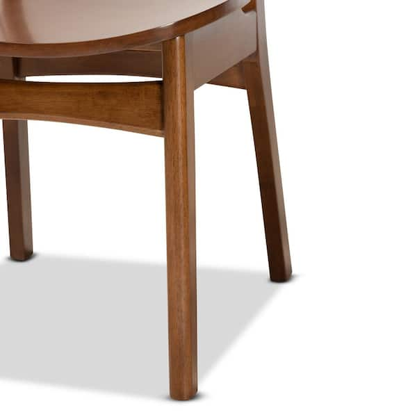 Baxton Studio Katya Walnut Brown Dining Chair Set of 2 183 2P