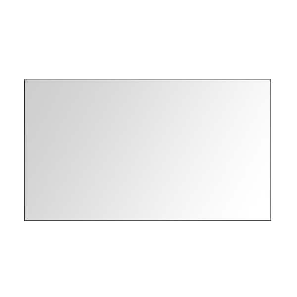 Black 48 in. W x 84 in. H Rectangle Metal Framed Wall Mirror