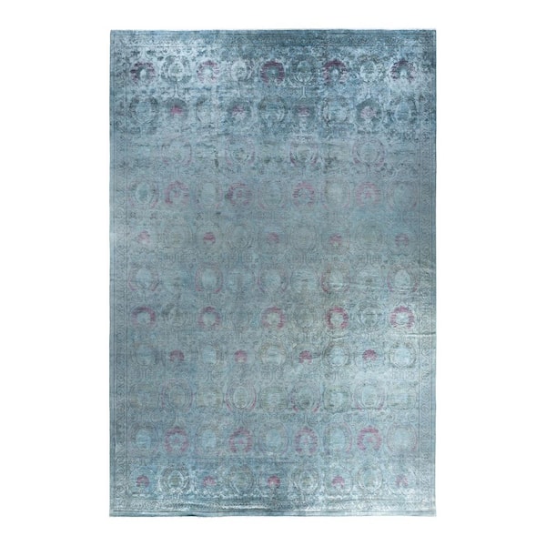 Overdyed Gray 12 ft. x 18 ft. Solid Wool Indoor Area Rug