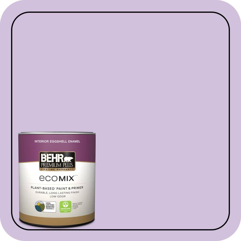 Heather And Rachel Paint Clean Up BEHR PREMIUM PLUS 1 qt. #650A-3 Fresh Heather Eggshell Enamel EcoMix ...