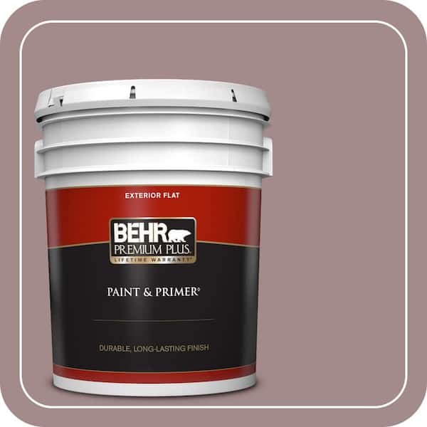 BEHR PREMIUM PLUS 5 gal. #PPU17-15 Cameo Rose Flat Exterior Paint & Primer