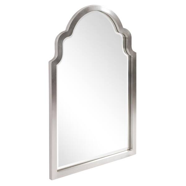 Marley Forrest - Medium Arch Silver Modern Mirror (36 in. H x 24 in. W)