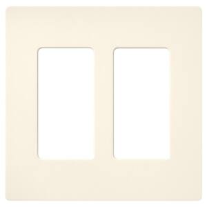 Claro 2 Gang Wall Plate for Decorator/Rocker Switches, Satin, Eggshell (1-Pack)