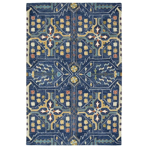 Kaleen Brooklyn Navy 2 ft. x 3 ft. Area Rug