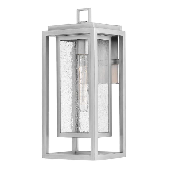 Hinkley Republic Medium Outdoor Wall Mount Lantern, Satin Nickel