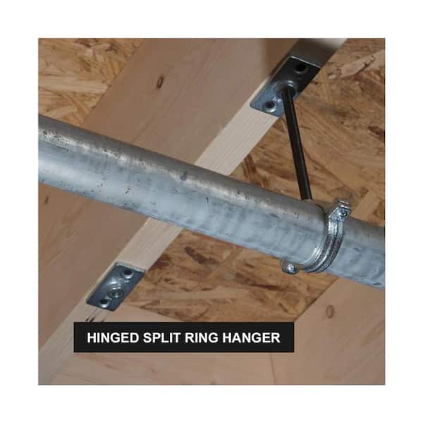 The Plumber's Choice 8 in. Clevis Hanger for Vertical Pipe Support in Standard Galvanized Steel (5-Pack)