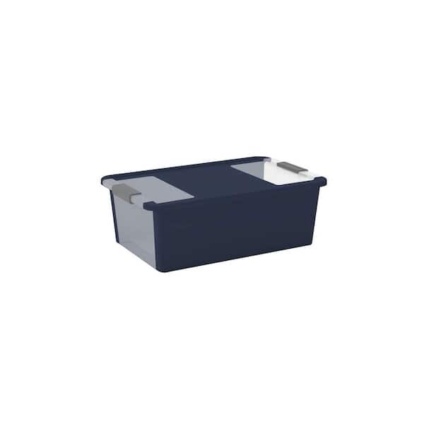 Unbranded Bi-Box M 29 qt. Storage Bin in Midnight Blue/Titanium (6-Pack)