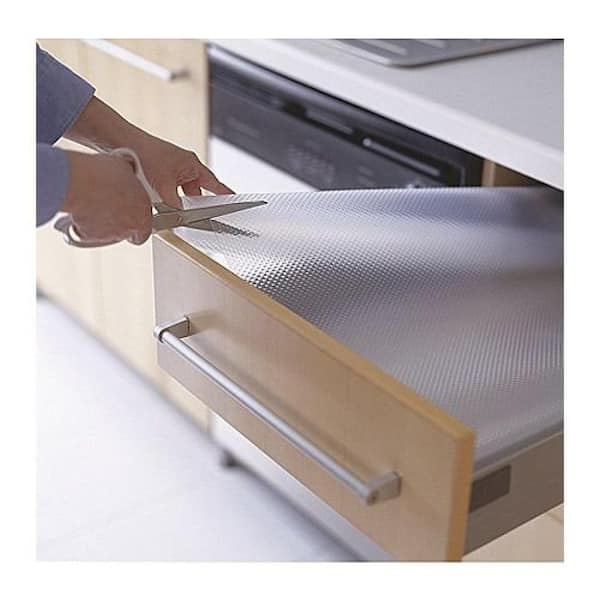 Shelf Liner Drawer Liner - Truly Non Slip Waterproof Cabinet Liner -  Kitchen Ref
