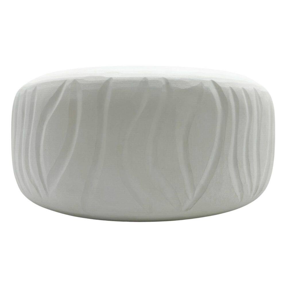 White 4 in. Wavy Textured Glass Round Vase price history on PriceWatchPro