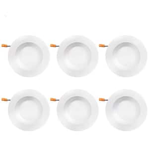 4 in. Adjustable 5CCT Retrofit Recessed Lighting, Dimmable E26 Screw in Fixtures, LED Recessed Light Trim (6-Pack)