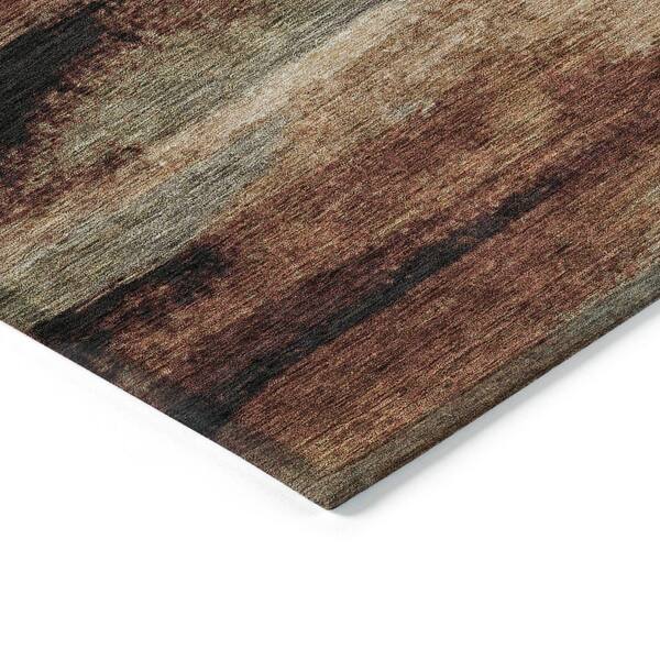 Chantille Machine Washable Indoor/Outdoor Abstract ACN942 Mocha 10 ft. x 14 ft. Area Rug