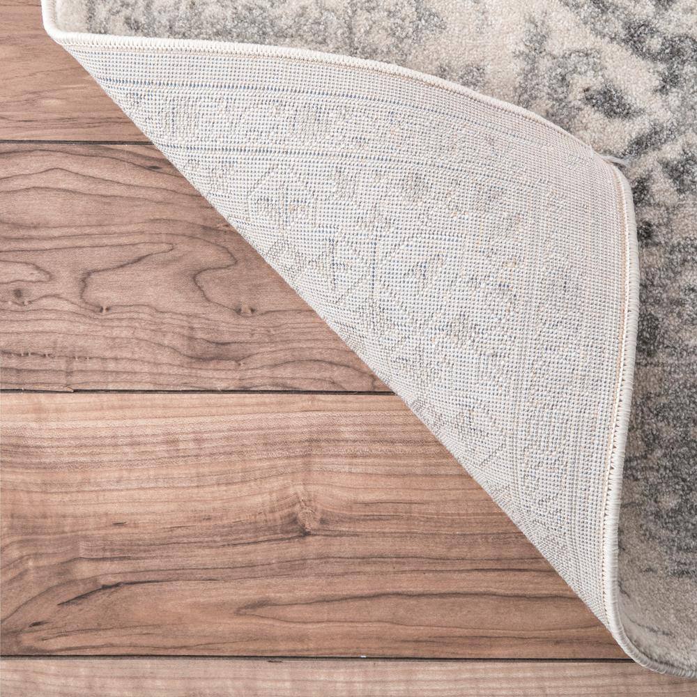 Ivory Rectangular Easy Care Synthetic Area Rug, 52" x 24"