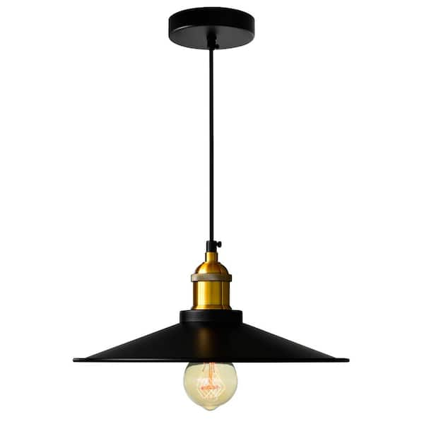 CWI Lighting Brave 1 Light Down Mini Pendant With Black Finish