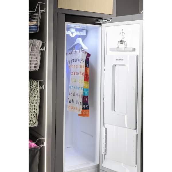 GE 72.75 in. Steam Closet in Mirrored Carbon Graphite with Fabric