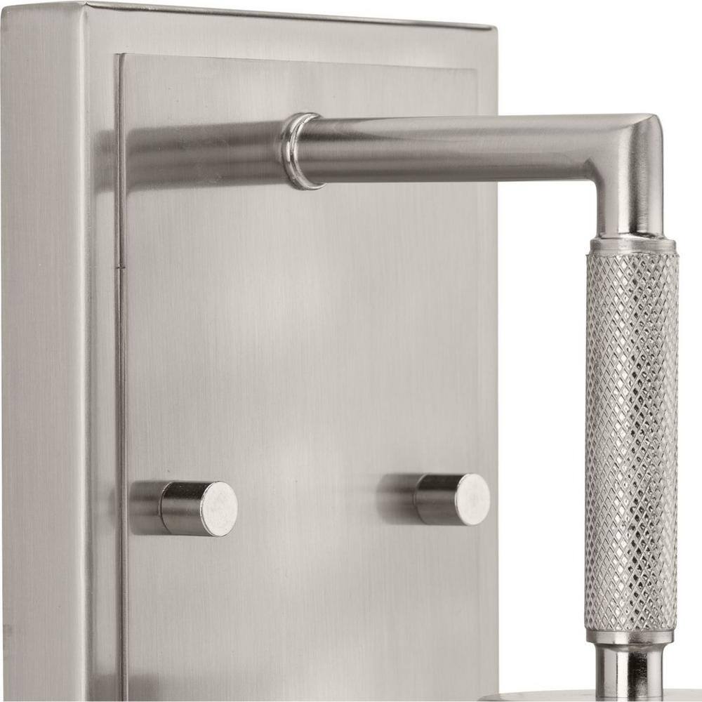 Spenser Brushed Nickel 1-Light Vanity with Opal Glass Shade