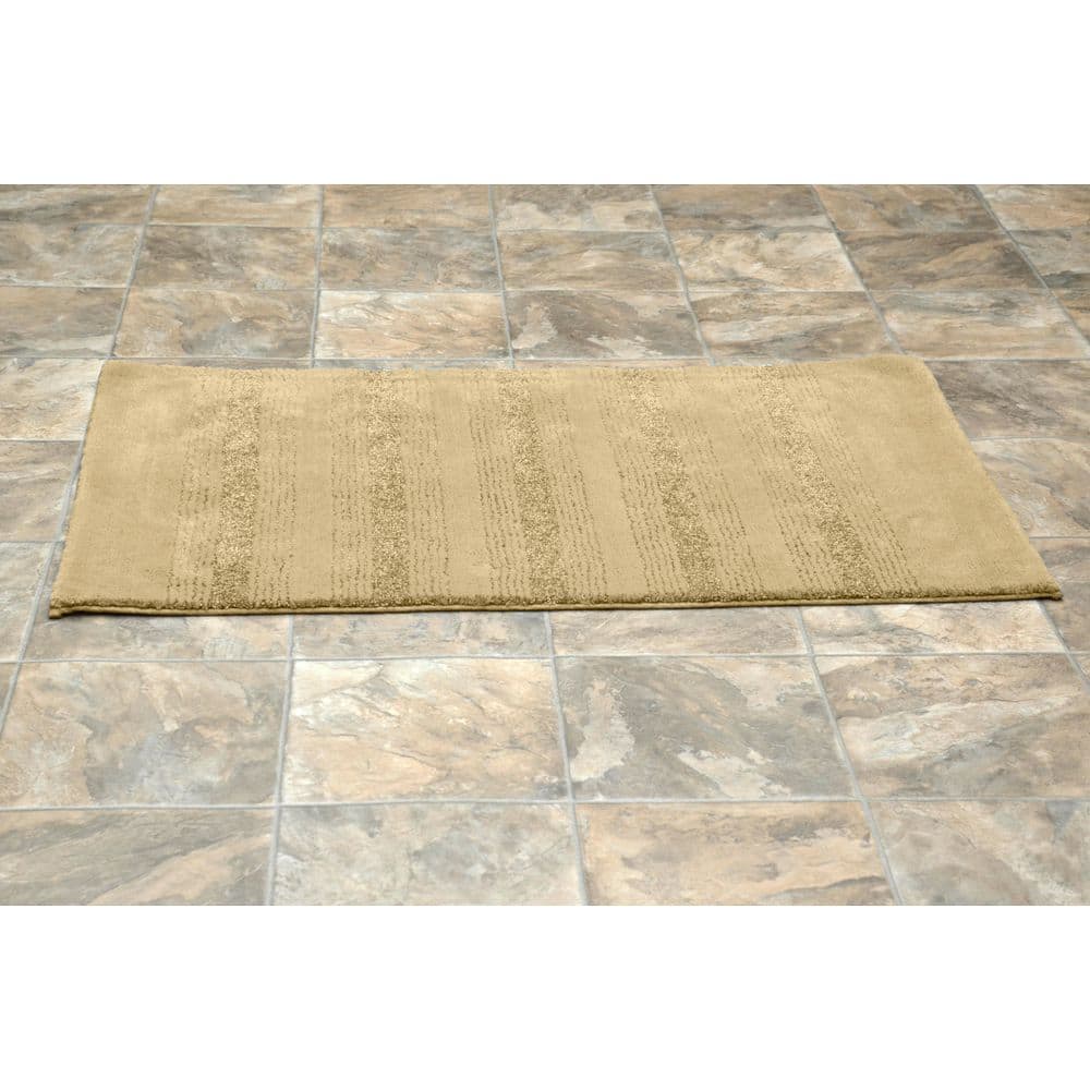 Soft Plush Nude Nylon Rectangle Bathroom Rug