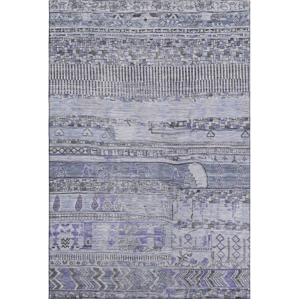 Mayfield Premium Machine Washable Abstract AMF1835 Blue 5 ft. x 7 ft. 6 in. Area Rug price history on PriceWatchPro