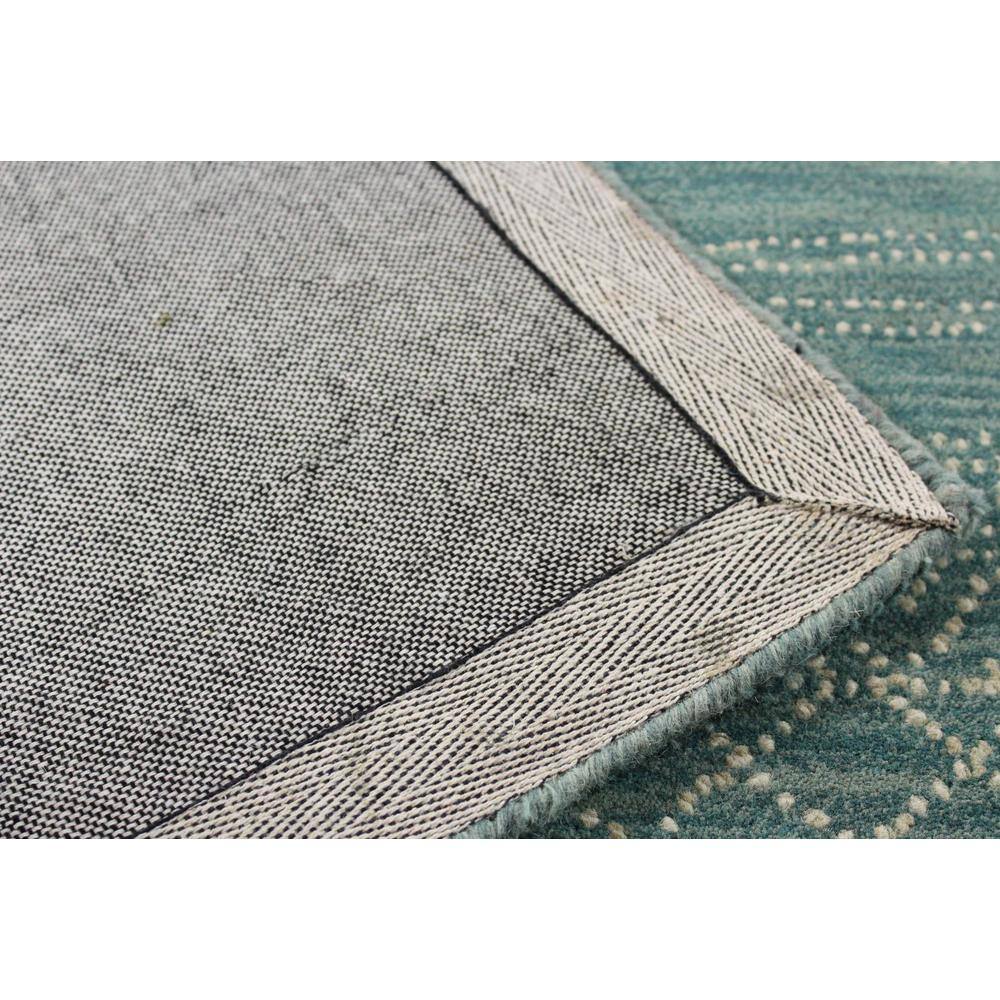 Handmade Teal Wool Rectangular 8' x 10' Tufted Area Rug