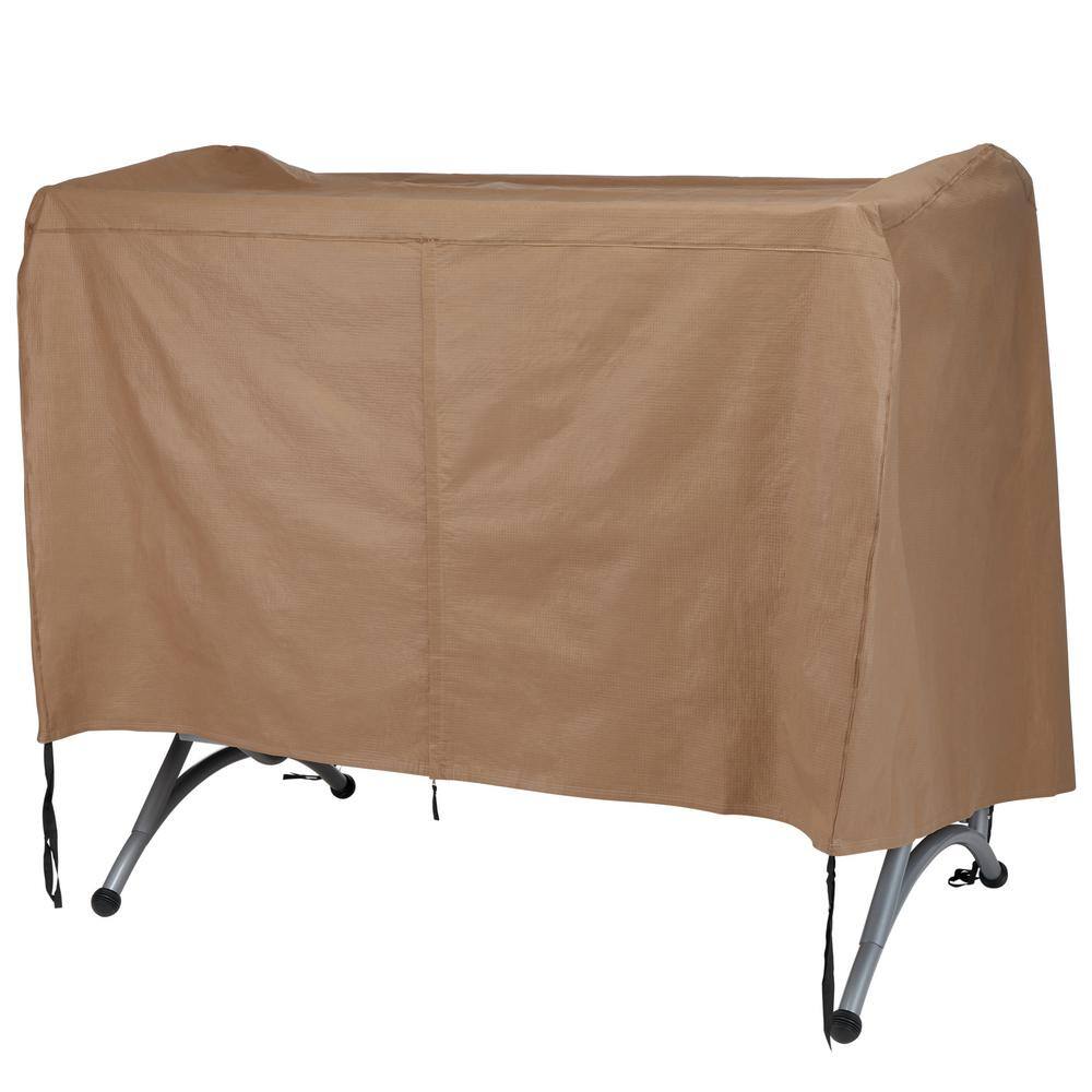 Essential 82 in. W x 62 in. D x 58 in. H Latte Canopy Swing Cover