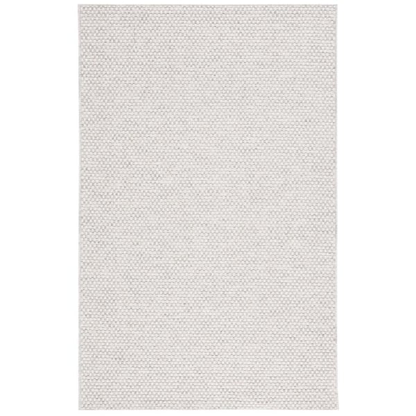 SAFAVIEH Sisal All-Weather Light Gray/Ivory 4 ft. x 6 ft. Solid Woven Indoor/Outdoor Area Rug