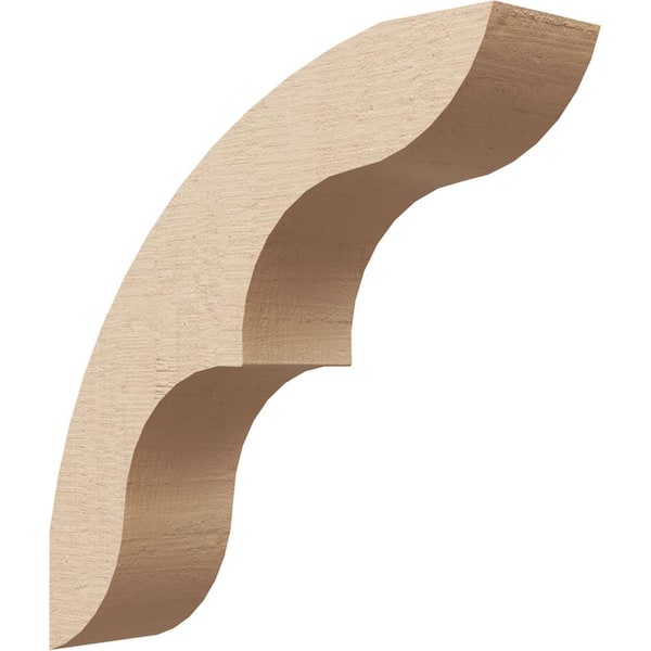 Ekena Millwork 3 in. x 12 in. x 12 in. Ozark Rough Cedar Woodgrain Timberthane Polyurethane Knee Brace, Primed