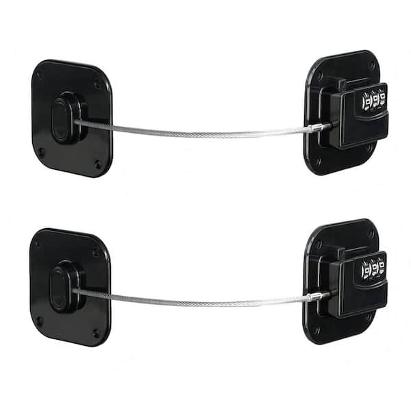 Heavy Duty Fridge Lock, Combination Lock for Refrigerator Cabinets, Drawers (2-Pack)
