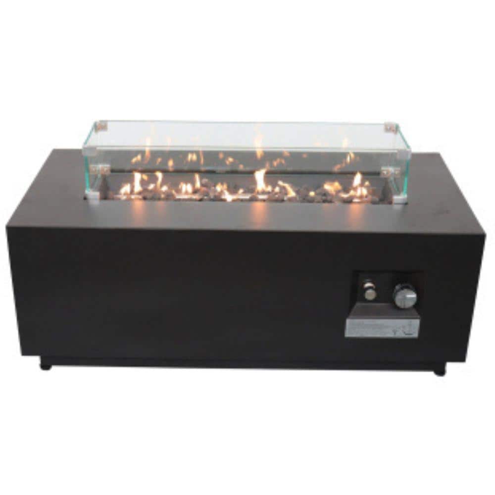 Reviews for ITOPFOX Black 42 in. Outdoor Steel Fire Pit Table with Lid