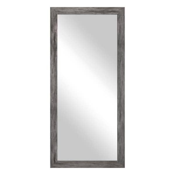 Rayne Mirrors Modern Rustic (33 in. W x 30 in. H) Grey MDF Wide Rectangle Mirror