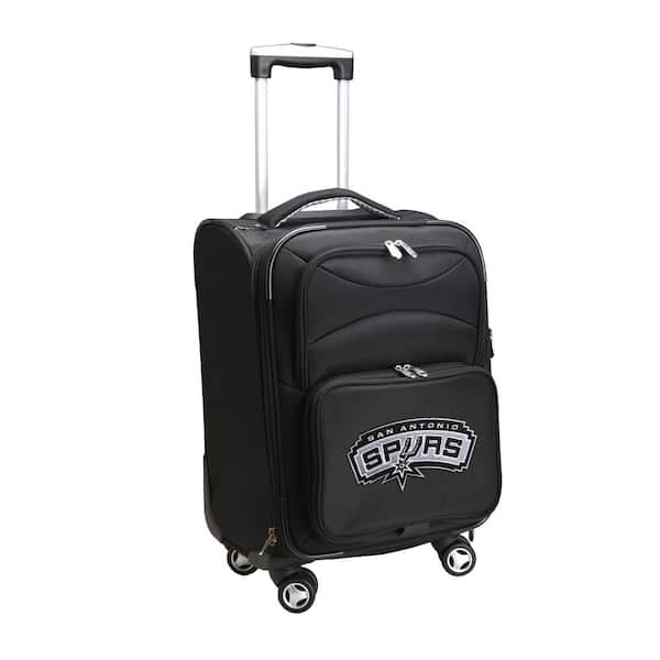 Denco NBA San Antonio Spurs 21 in. Black Carry-On Spinner Softside Suitcase