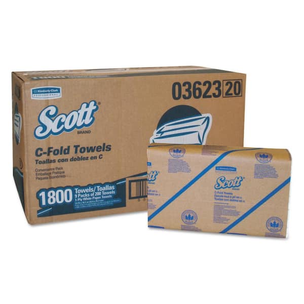 Scott C-Fold White Paper Towels Convenience Pack 10 1/8 x 13 3/20