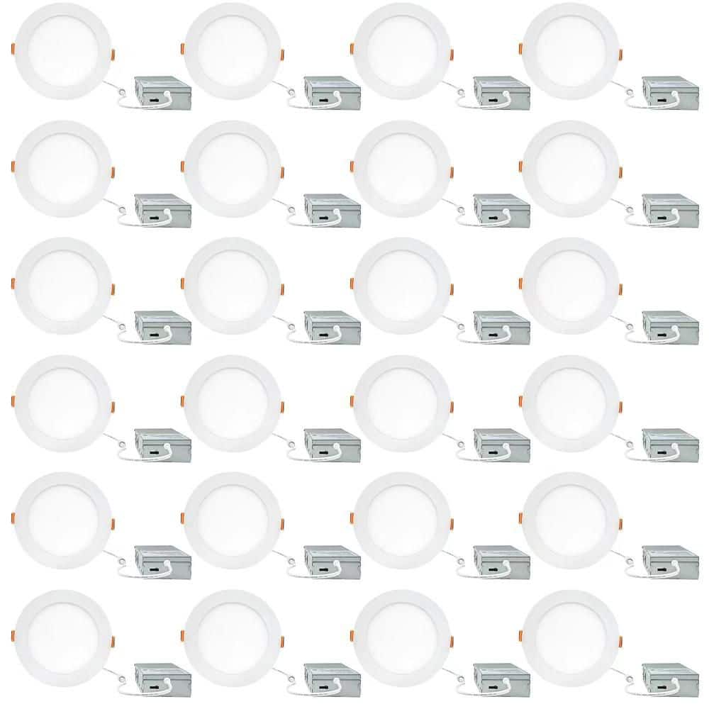 4 in. 5CCT Selectable 9-Watt 900 Lumens Ultra-Thin Canless LED Recessed Light Flush Mount Dimmable Wet Rated 24-Pack price history on PriceWatchPro