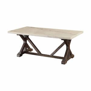 26 in. Rectangle Faux Marble Coffee Table