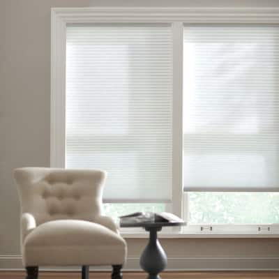 Perfect Lift Window Treatment Cut-to-Width White Cordless Blackout Eco  Polyester Honeycomb Cellular Shade 35.5 in. W x 48 in. L QMWT354480 - The  Home Depot