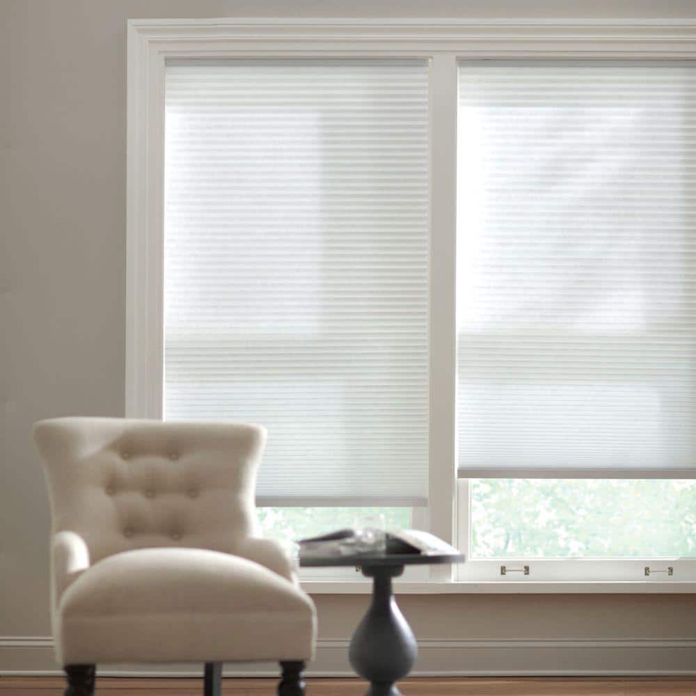 Snow Drift Cordless Light Filtering Cellular Shades for Windows - 46.25 in 