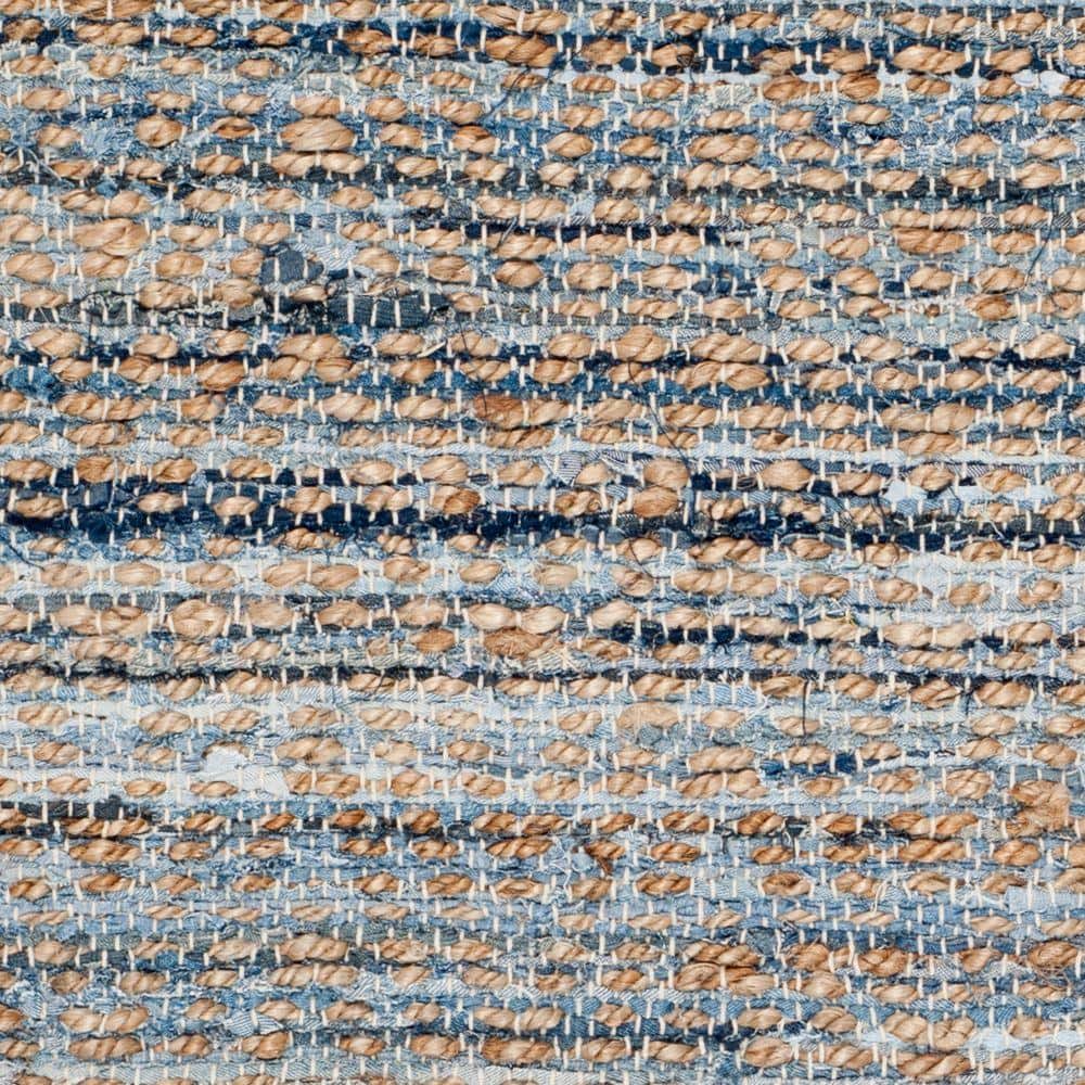 Cape Cod Blue Handwoven Jute 4' x 6' Area Rug