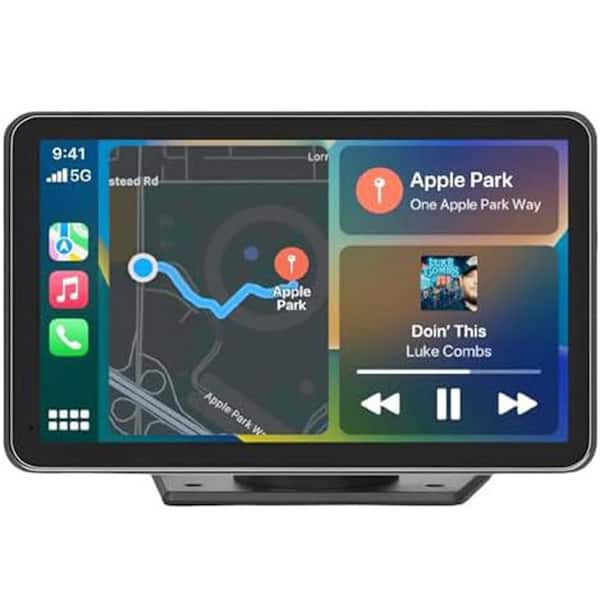 2025 Enhanced Carplay Screen 7in HD Touchscreen Car Stereo with Backup Camera GPS Navigation Bluetooth FM Voice Control