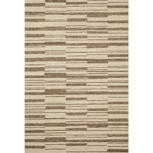 Chris Loves Julia x Loloi Polly Beige/Tobacco 5 ft. x 7 ft. 6 in. HandTufted Modern Area Rug