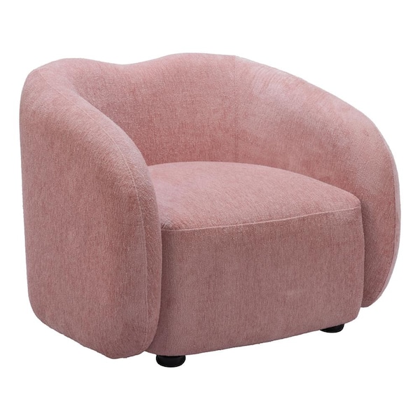 ZUO Tallin Pink Accent Arm Side Chair 110008 - The Home Depot