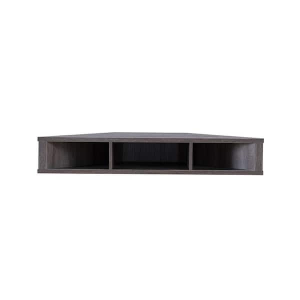 Furniture of America Emmeline 47 in. Distressed Gray Particle Board Corner Floating TV Stand Fits TVs Up to 45 in. with Cable Management