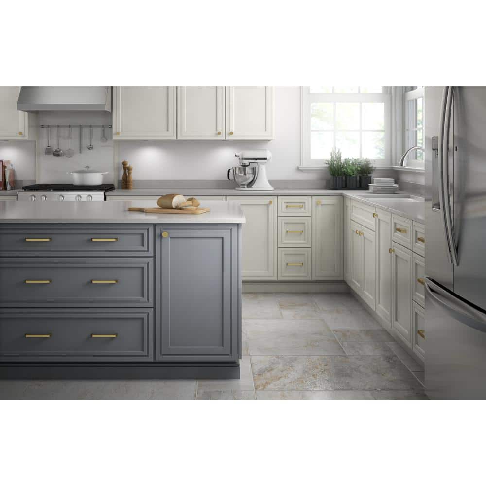 Modern Brushed Brass Cabinet Drawer Bar Pull with Mounting Hardware