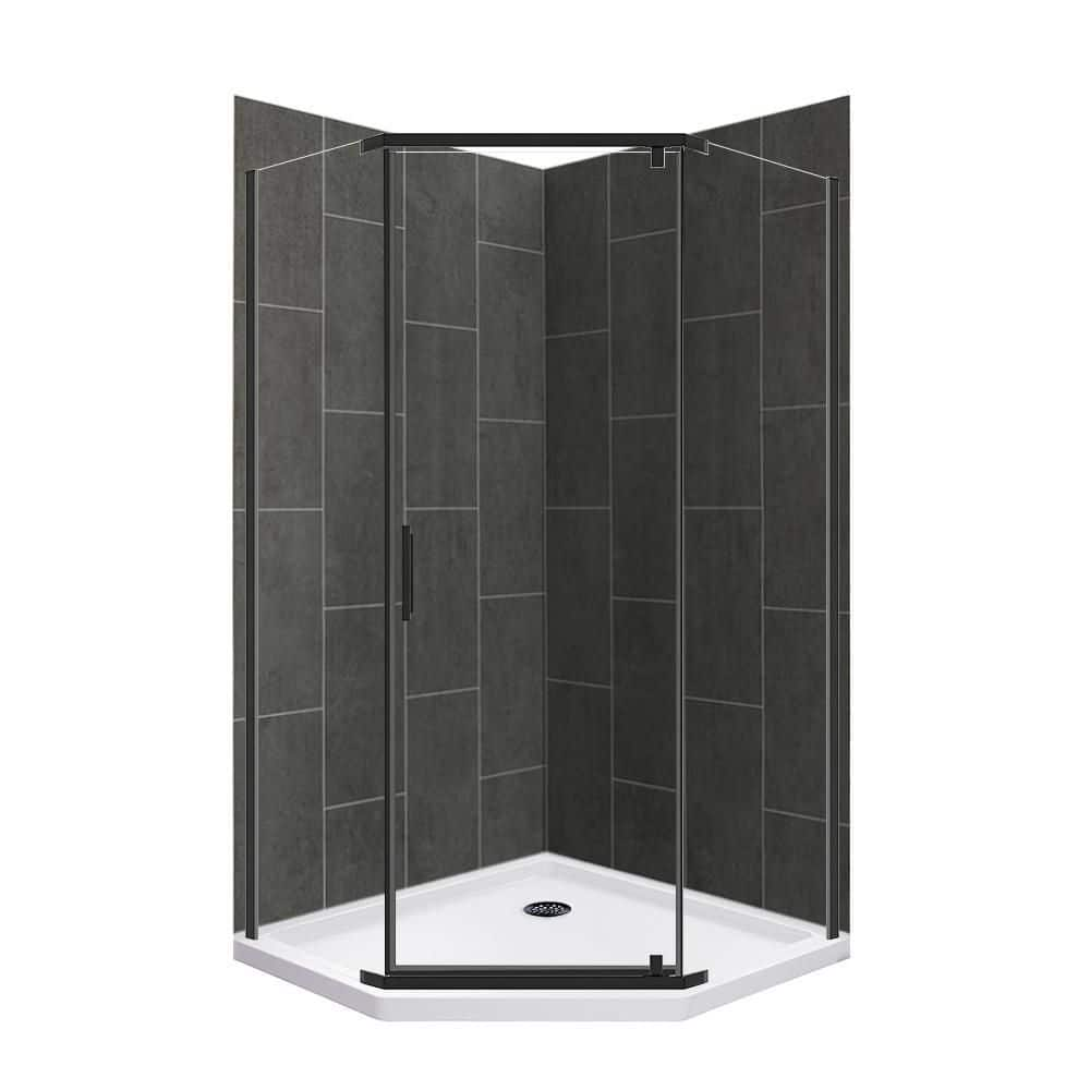 Transolid K-J30-SSC-MB 3-Piece Shower Shelf Kit, Matte Black in Matte Black  K-J30-SSC-MB Online 