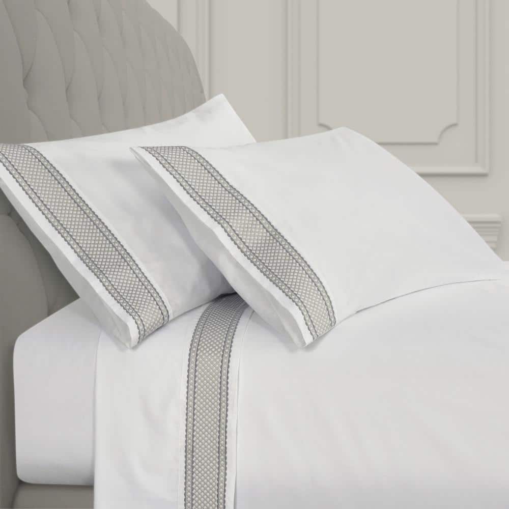 Montefiore 4-Pieces Silver Cotton California King Sheet Set price history on PriceWatchPro